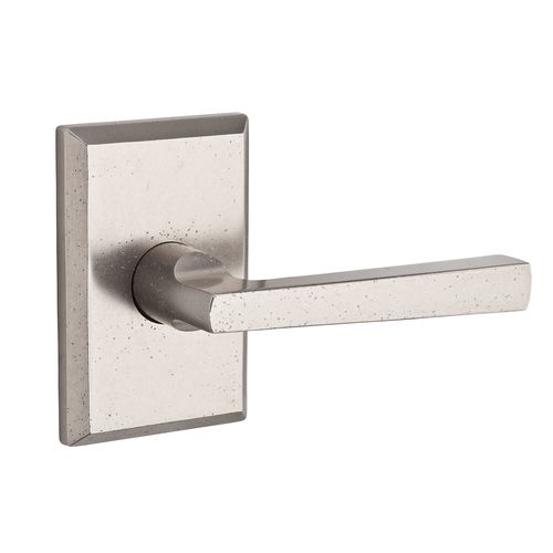 Full Dummy Taper Lever and Rustic Square Rose White Bronze Finish