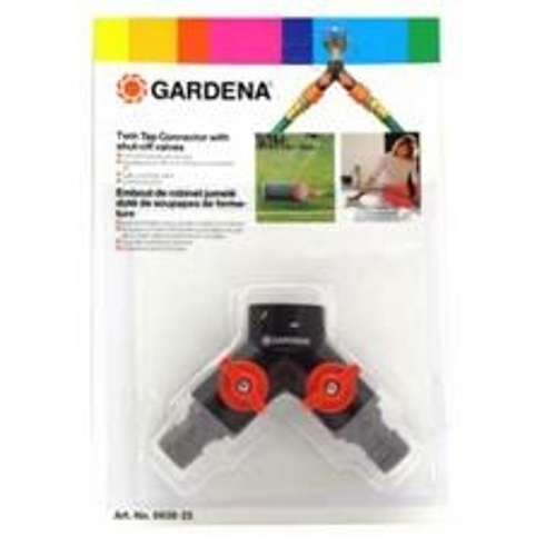 Gardena 6938 Connector Tap, 2-Port/Way, Plastic
