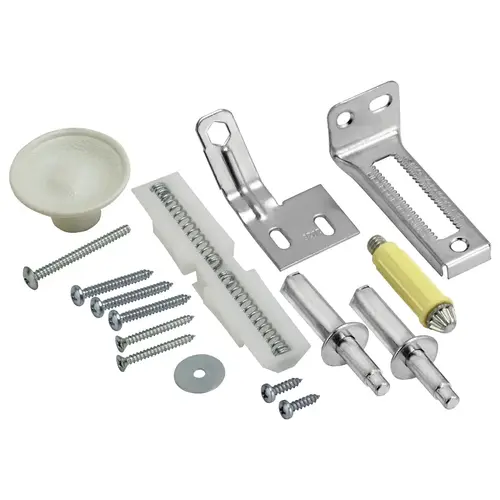 Bi-Fold Hardware Bagset, Steel, Galvanized, For: 1 to 1-3/8 in Bi-Fold Doors