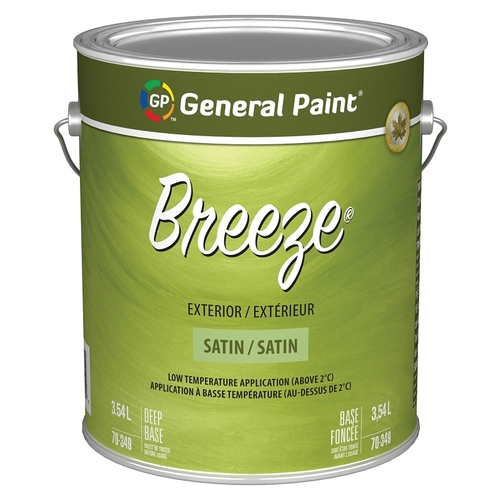 General Paint GE0070349-16 Breeze 70-349-16 Exterior Paint, Satin, Deep Base, 1 gal