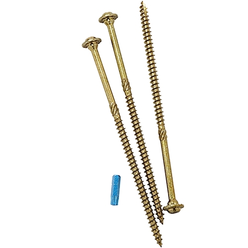 RSS Structural Screw, 3/8 in Thread, 16 in L, W-Cut Thread, Washer Head, Recessed Star Drive, Steel - pack of 100