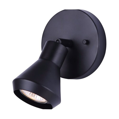BYCK Track Light, 50 W, 1-Lamp, GU10 Lamp, Black Head, Ceiling, Wall Mounting