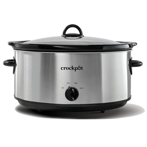 Crock Pot 2133115 Manual Slow Cooker, 8 qt Capacity, Stainless Steel