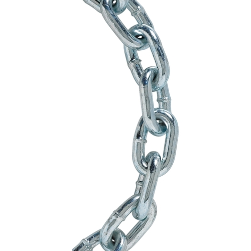 Baron 45929 Proof Coil Chain, 20 ft L, Low Carbon Steel, Electro Galvanized/Zinc Plated