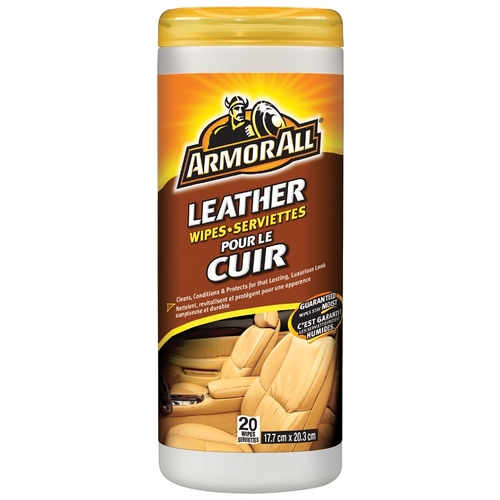 ARMOR ALL 10856 Leather Wipes, Effective to Remove: Dirt, Soil, 20-Wipes