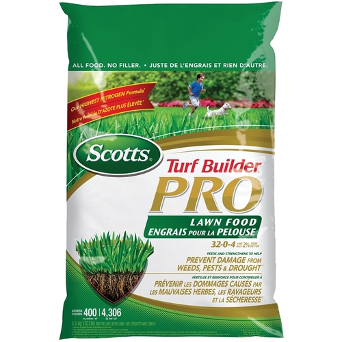 Scotts 01296E Turf Builder PRO 1296 Lawn Food, 5.68 kg Bag, 32-0-4 N-P-K Ratio