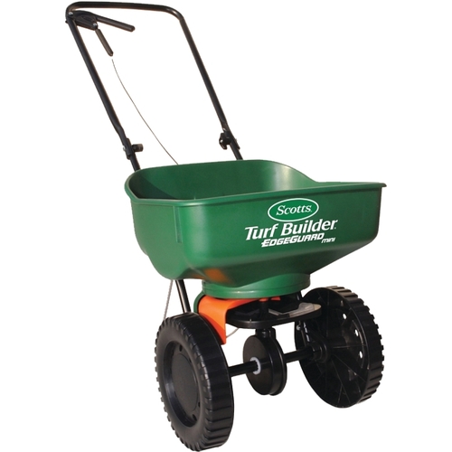 Scotts 75121 Mini Broadcast Spreader, 5000 sq-ft Coverage Area, Plastic Hopper