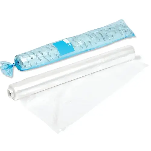 Light-Duty Polyfilm, 59 ft L, 102 in W, 1.1 mil Thick, Polyethylene, Clear