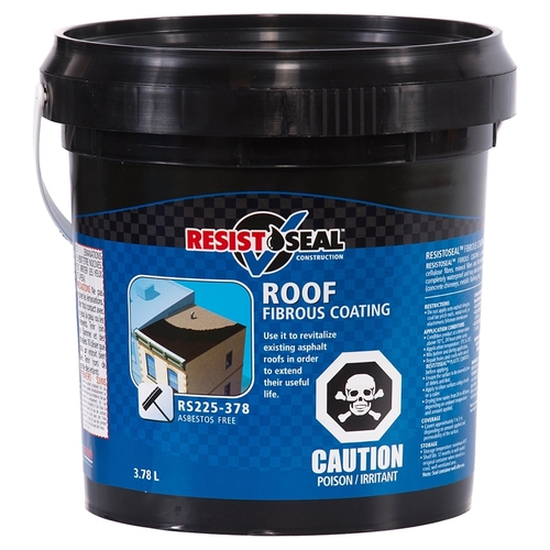 RESISTO 53030 Roof Coating, Black, 3.78 L, Pallet, Liquid