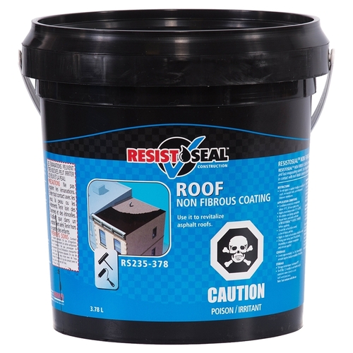RESISTO 53020 Roof Coating, Black, 3.78 L, Viscous Liquid