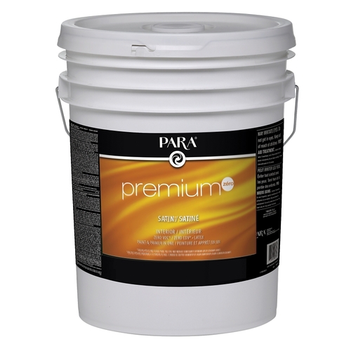 PARA PR0049020-20 Premium Series 9020-20 Interior Paint, Solvent, Water, Satin, White, 5 gal, Pail, 450 to 500 sq-ft Coverage Area