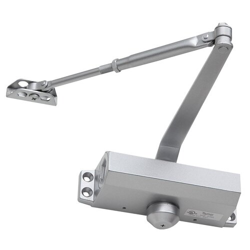 600 Door Closer, Non-Handed Hand, Aluminum Alloy, Aluminum, 1-9/16 in Mounting Hole Distance