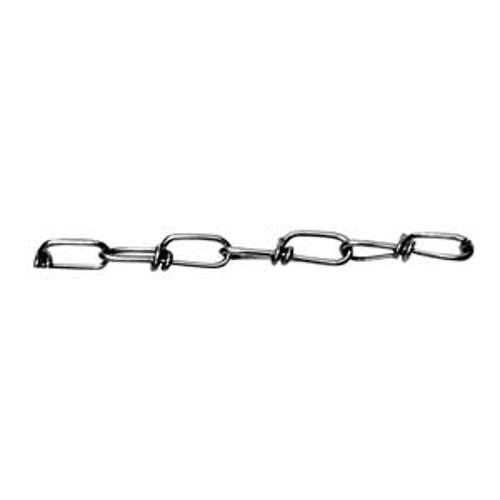 Ben-Mor 51057 Double Loop Chain, #2, 200 ft L, 115 lb Working Load, Steel, Zinc