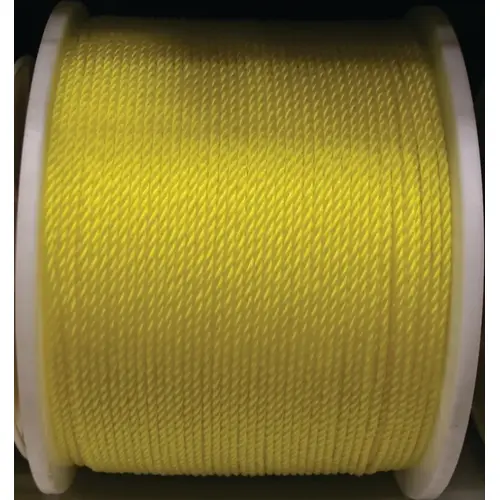 Rope, 3/16 in Dia, 2125 ft L, Polypropylene, Yellow