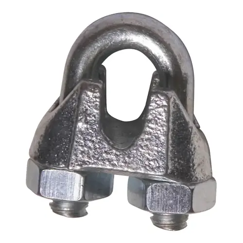 Wire Rope Clip, 3/8 in Dia Wire Rope, Steel, Zinc - pack of 12