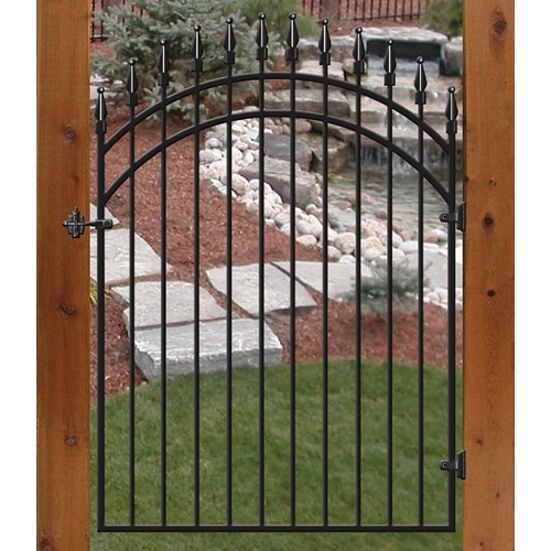 Nuvo Iron DGI0140/RG02/AG03 Ornamental Gate, 33 in W, 72 in H, Iron, Black