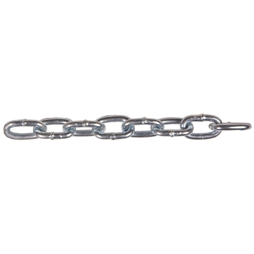 Machine Chain, #2, 125 ft L, 325 lb Working Load, Low Carbon Steel, Zinc