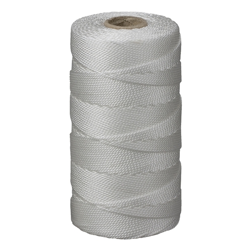 Twine, #18 Dia, 250 ft L, Nylon, White - pack of 6