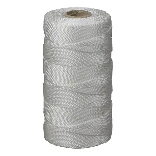 Twine, #18 Dia, 250 ft L, Nylon, White