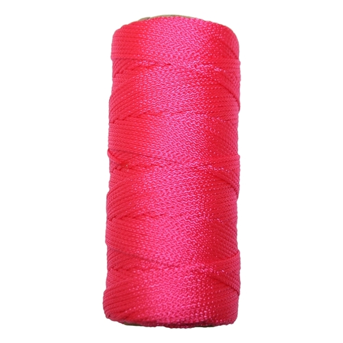 Twine, 500 ft L, Nylon, Pink