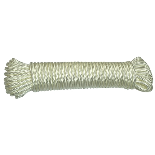 ROPE NYLON DB WHITE 1/4INX50FT