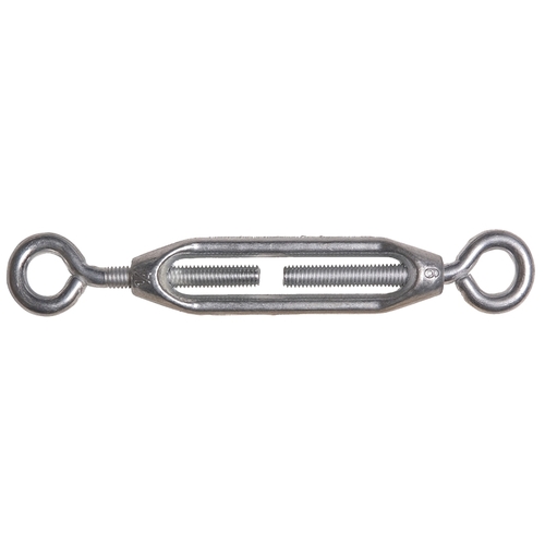 Turnbuckle, 3/8 in Thread, Eye, Eye, 3 in Take-Up, Metal Galvanized