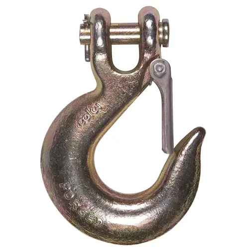 Clevis Slip Hook, 1/4 in, 70 Grade, Gold Chromate