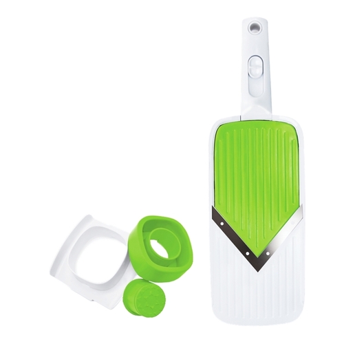 Handheld Compact Slicer, Stainless Steel Blade, Assorted, Dishwasher Safe: Yes