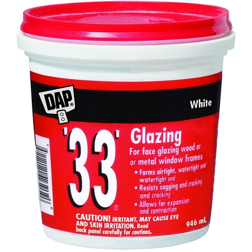 Glazing Compound, Paste, White, 946 mL Tube