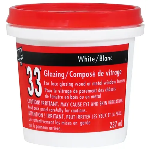 Window Glazing, Paste, Pleasant, White, 237 mL Tub