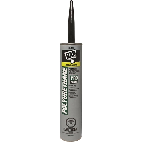 Polyurethane Adhesive Sealant, Black, 300 mL Cartridge