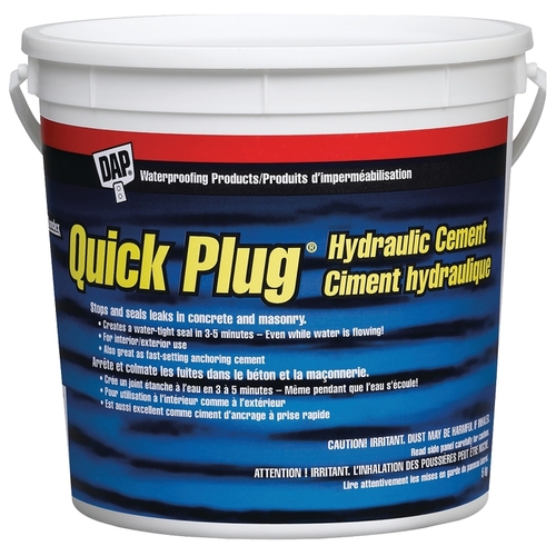 Quick Plug Hydraulic and Anchoring Cement, Powder, Gray, 28 days Curing, 5 kg Pail - pack of 2