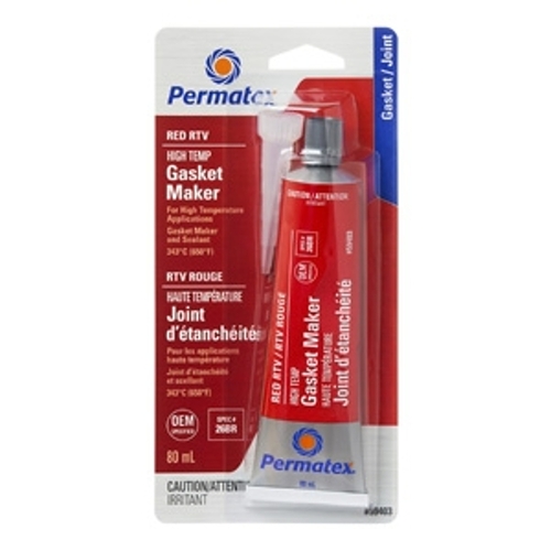 PERMATEX 59403 Silicone Gasket Maker, 3 oz Tube, Paste, Acetic Acid Red