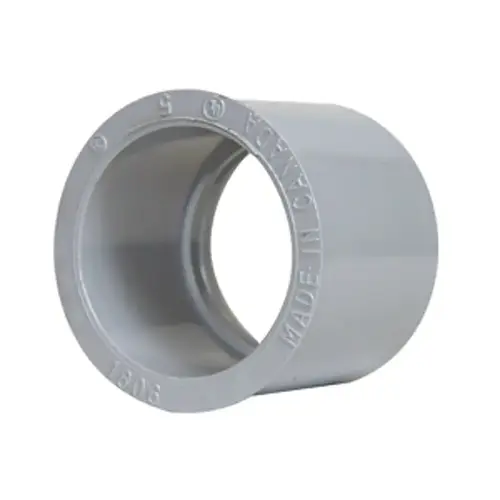 Reducer Bushing, 1-1/4 x 1 in, 1.305 in ID x 1.66 in OD Dia, 1.11 in L, PVC