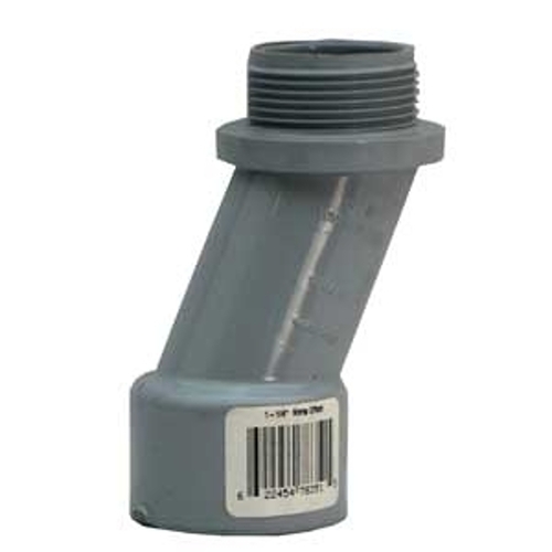 Meter Offset, 2 in, 4-1/2 in L, PVC, Gray