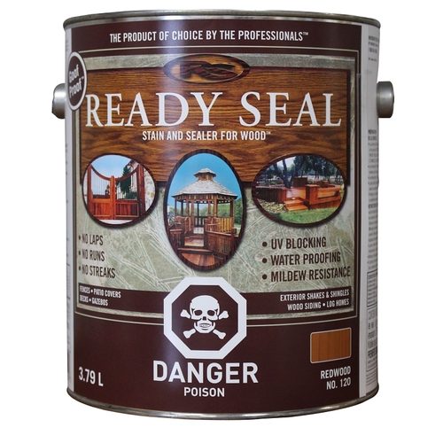 Ready Seal 120C Wood Stain and Sealant, Redwood, 1 gal