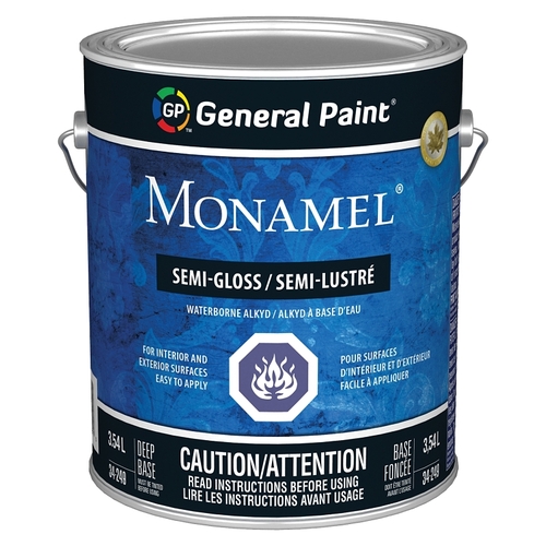 General Paint GE0034249-16 Monamel 34-249-16 Exterior Paint, Semi-Gloss, Deep Base, 1 gal