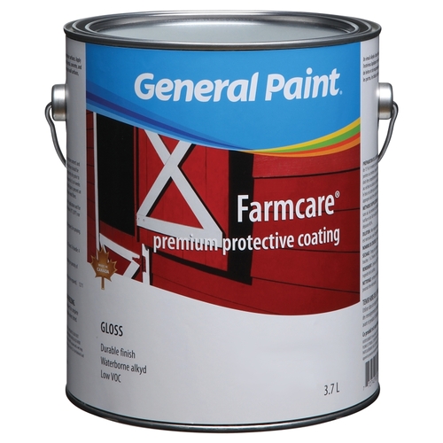 Farmcare 47-043-16 Exterior Paint, Gloss, Ranch Red, 1 gal - pack of 4