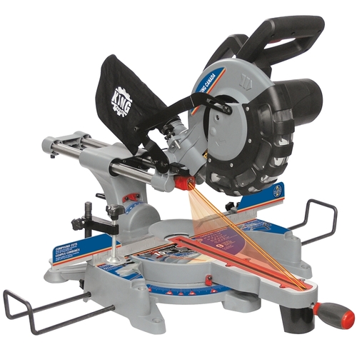 KING CANADA 8380 Miter Saw, 2 x 9-3/8 in Cutting Capacity, 5200 rpm Speed, 45 deg Max Miter Angle