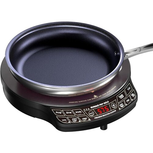 Induction Cooktop with Ceramic Fry Pan, 1300 W, Ceramic, Black