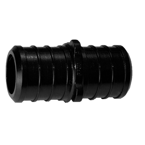 Coupling, 3/4 in, Poly, Black