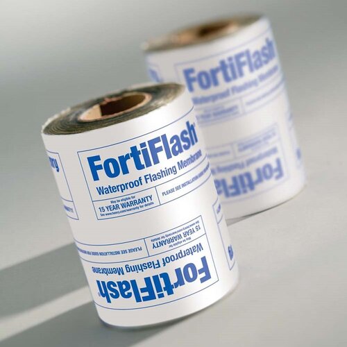FortiFlash Window Wrap and Flashing Tape, 75 ft L, 4 in W, Rubberized Asphalt, Black