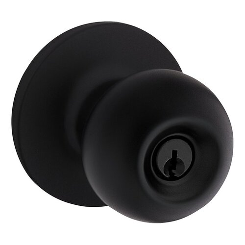 Safe Lock Regina Entry Door Handle, Knob Handle, Matte Black, 3 Grade, Turn Piece