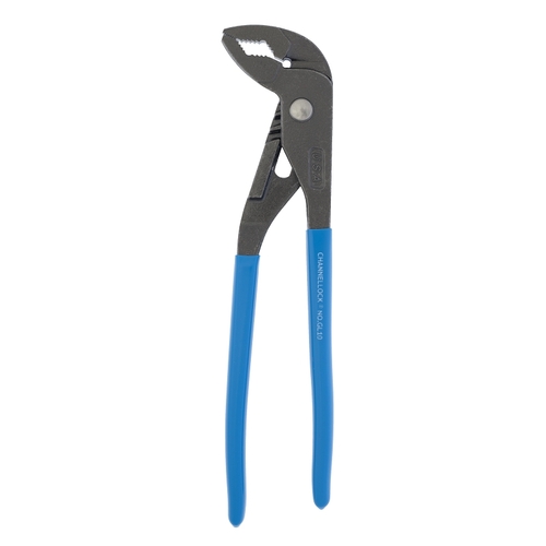 Channellock GL10 GRIPLOCK Series Tongue and Groove Plier, 9-1/2 in OAL, 1-1/4 in Jaw Opening, Blue Handle, 1.34 in L Jaw