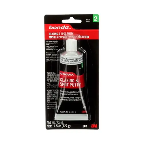 3M 907 Glazing and Spot Putty 4.5 oz Red