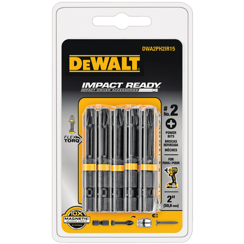 Screwdriver Bit Impact Ready Phillips #2" X 2" L Black Oxide