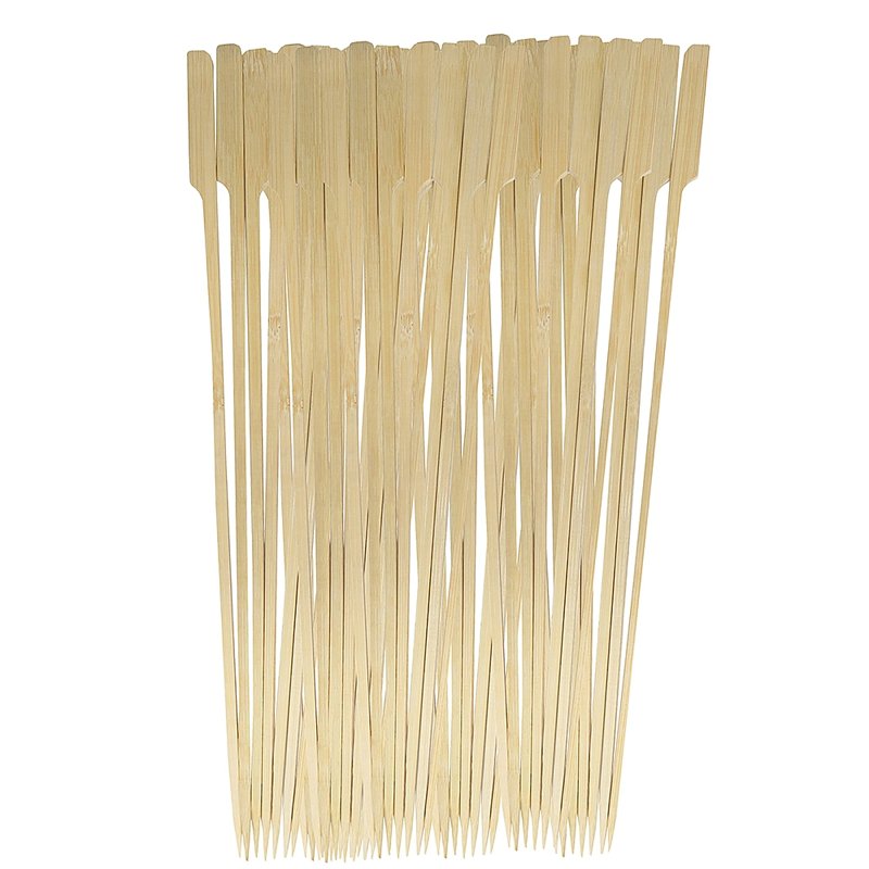 MR BAR BQ 40300Y Paddle Skewers, 12 in OAL, Bamboo Head, Wide Handle - pack of 50