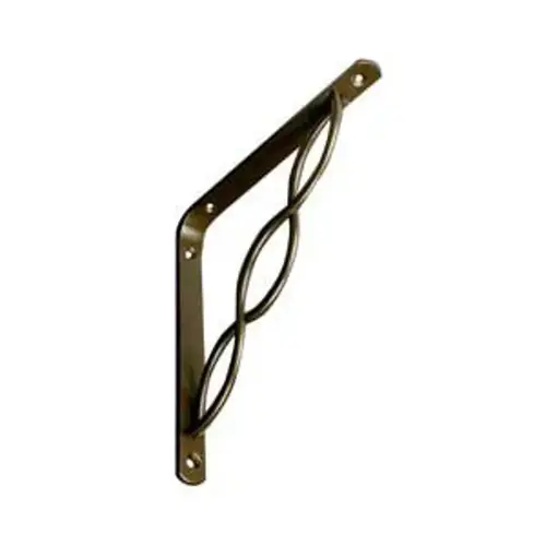 200 Shelf Bracket, 50 lb, 7-3/4 in L, 7-3/4 in H, Steel, Antique Bronze