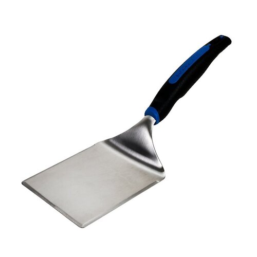 Mr Bar-B-Q 08802Y Extra Large Griddle Spatula, Stainless Steel Blade, Stainless Steel, Rubber Handle, 14.88 in OAL Silver