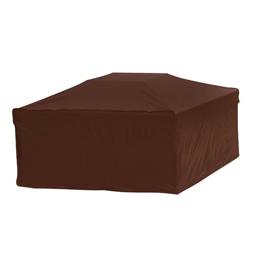 Mr Bar-B-Q 07845BBGD Firepit Cover, 38 in L, 38 in W, Elastic, Dark Brown